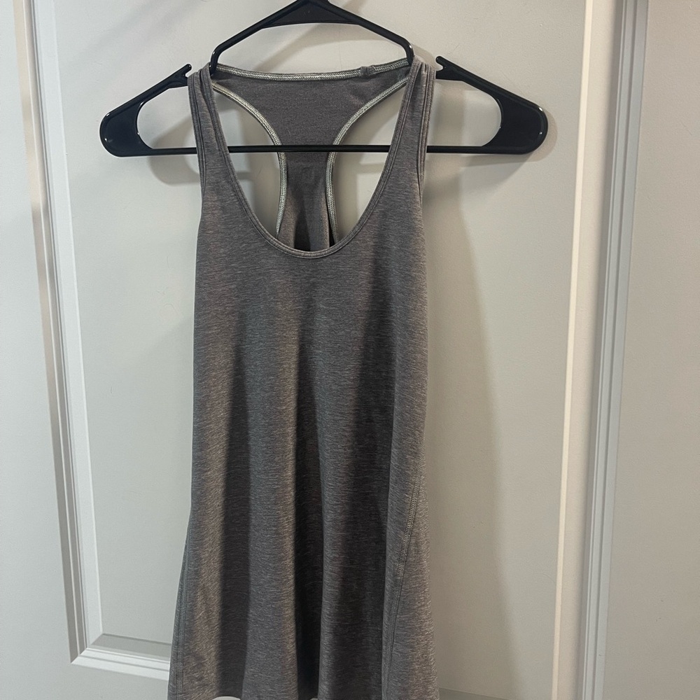 Flawed Lululemon Gray Women's Racerback Tank Top PTP 14 Good Condition Size XS/S - Picture 4 of 4